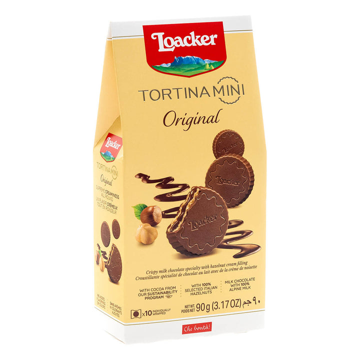 Tortina Mini Original, Chocolate Coated Wafer, 3.17 oz. Bag