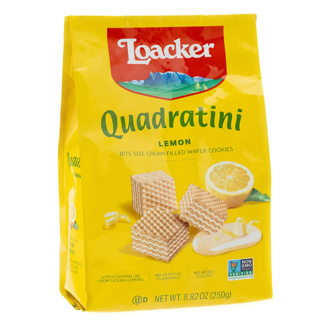 Quadratini Lemon, Crème-Filled Wafer Cookies, 8.82 oz. Bag