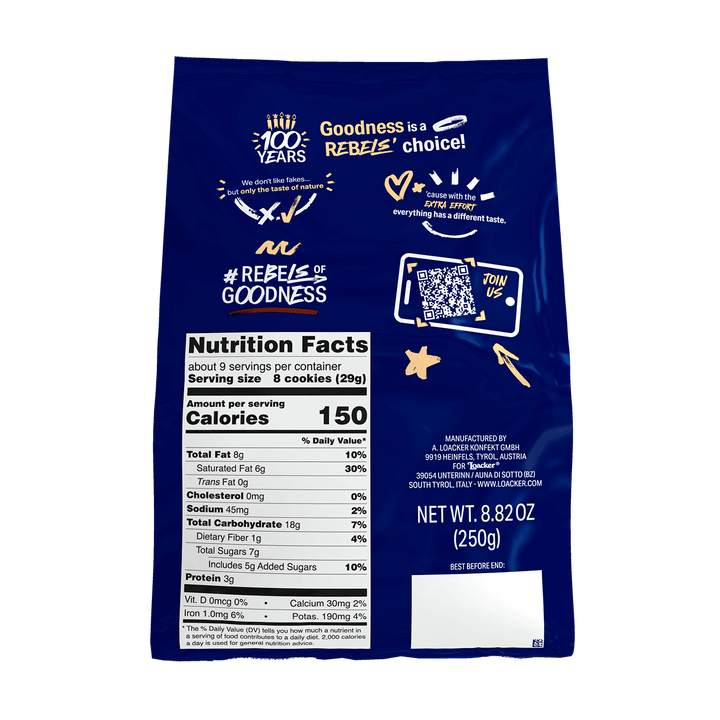 Quadratini Chocolate, Creme-Filled Wafer Cookies, 8.82 oz. Bag