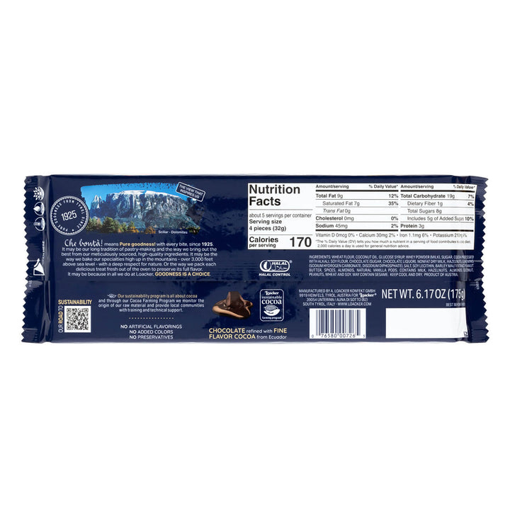 Classic Chocolate, Creme-Filled Wafer Cookies, 6.17 oz. Bag - Nutrition Facts Panel